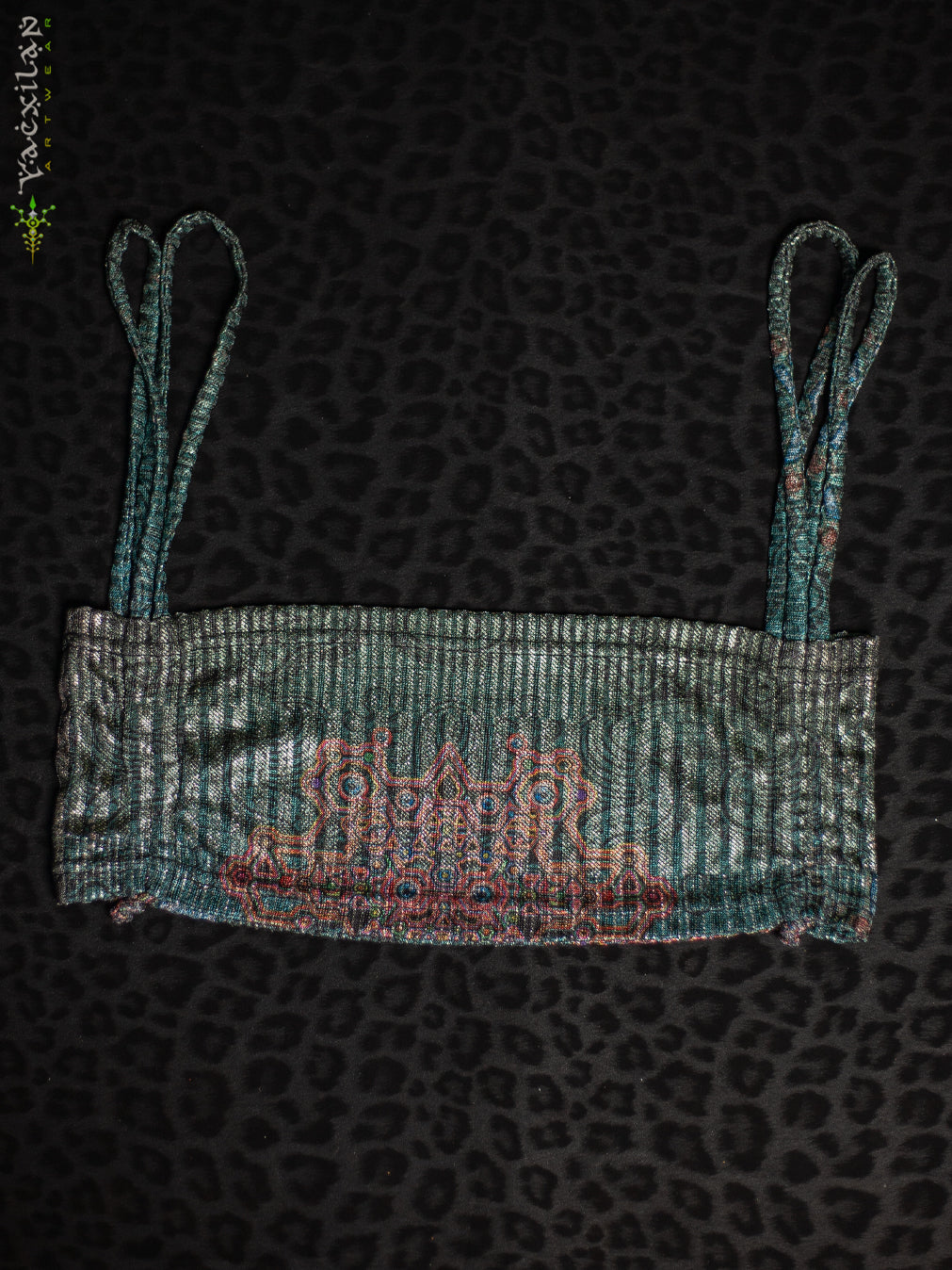 Crop Top Simple / Silver Strippes Knits - ATLANTIS